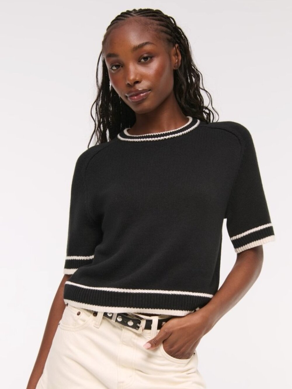 NWT A&F Madeline Crew Sweater Tee